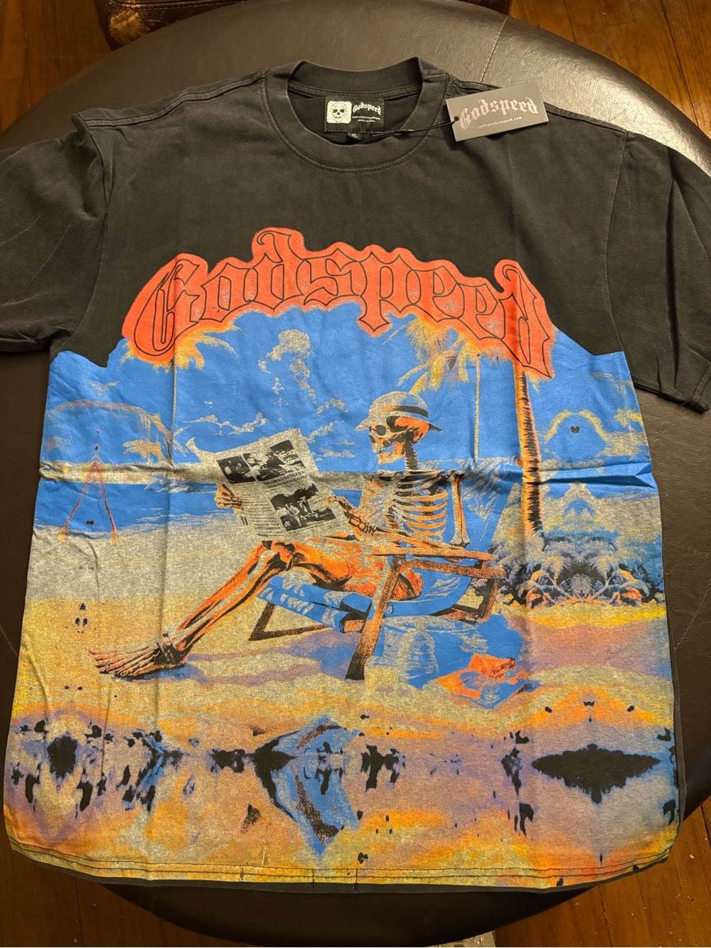 Godspeed Black Graphic Short Sleeve Tee - Skeleton Beach Design